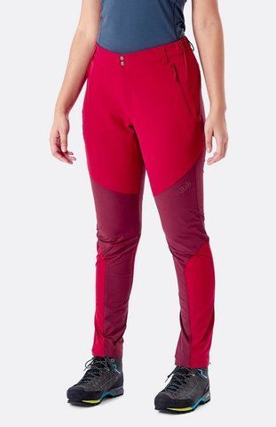 Брюки жен. Rab Torque Mountain Pant Wmns треккинговые Crimson/Deep Heather 10 810519 фото
