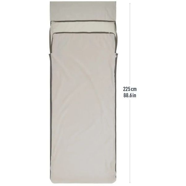 Вкладыш в спальник Sea to Summit Silk Blend Rectangular with Pillow Sleeve Moonstruck Grey STS ASL032051-251803 фото