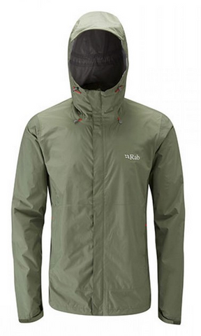 Куртка чол. Rab Downpour Jacket штормова Field Green S 800901 фото