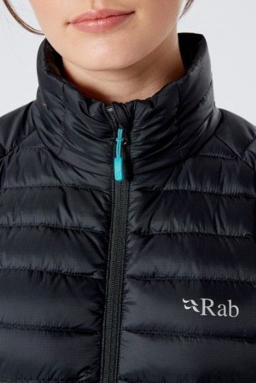 Куртка жен. Rab Microlight Alpine Wmns Black/ Seaglass 12 808971 фото