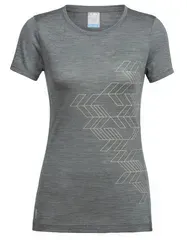 Футболка жен. Icebreaker Sphere SS Low Crew WMN Fracture 130 Featherweight metal XS