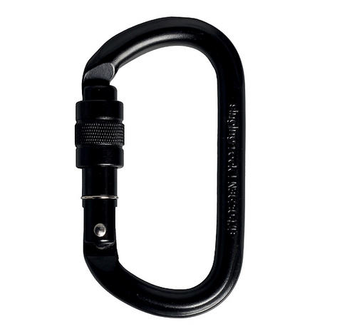 Карабін Singing Rock Oval Steel Connector Screw Black оцинкований 812202 фото