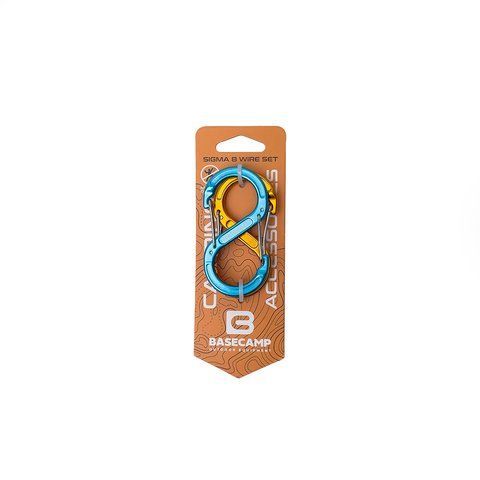 Набор карабинов Base Camp Sigma 8 Wire Set BCP 61016 сувенирных blue/orange 811988 фото