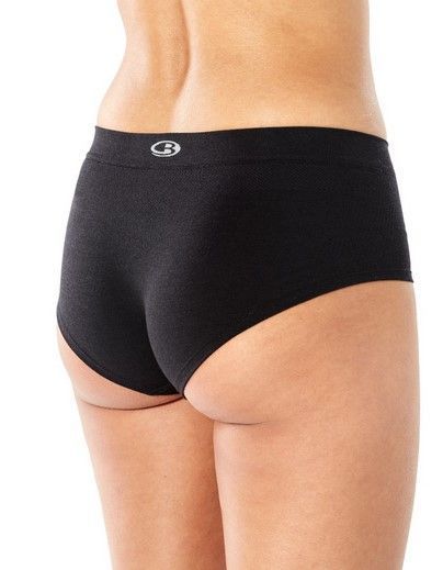 Трусы жен. Icebreaker Cool-Lite&trade; Seamless Sport Hipkini Wmns шерстяные Black L 806364 фото