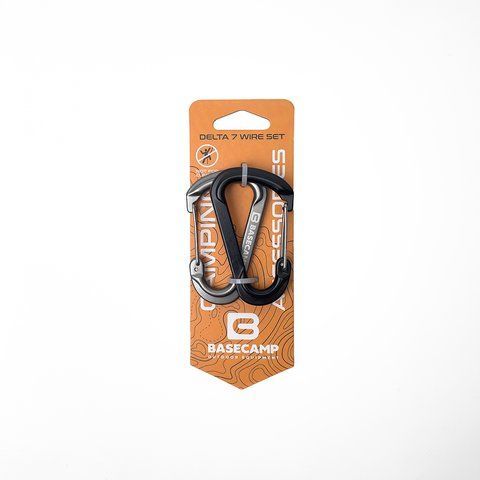 Набор карабинов Base Camp Delta 7 Wire Set BCP 60915 сувенирных black/grey 811989 фото