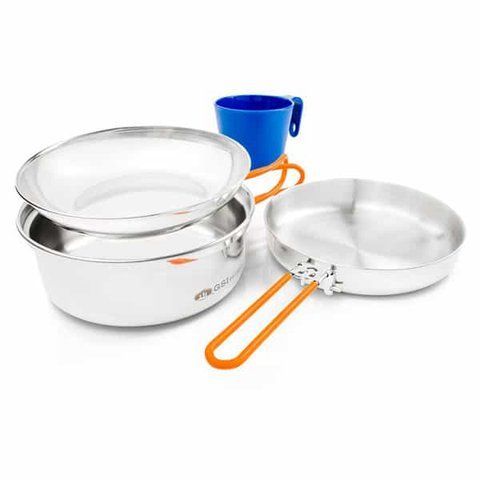 Набір посуду GSI outdoors Glacier Stainless 1 Person Mess Kit сталь N100722 фото