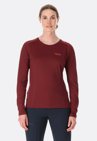 Футболка жен. Rab Force LS Tee Wmns с длинным рукавом (QBL-08) Deep Heather 10 811379 фото
