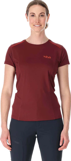 Футболка жен. Rab Force Tee Wmns с коротким рукавом (QBL-06) Deep Heather 12 811392 фото