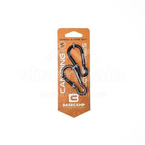Набор карабинов Base Camp Omega Stright Set 61215 сувенирных black/grey N102406 фото