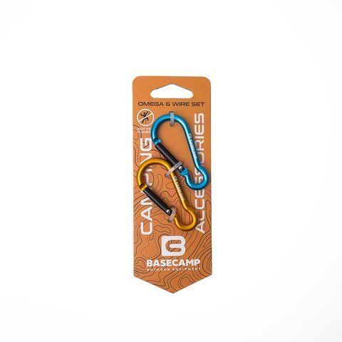 Набор карабинов Base Camp Omega Stright Set 61216 сувенирных blue/orange 811994 фото