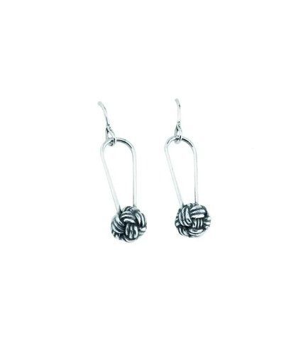Серьги Rock Empire Antiqued Silver Rope Knots ZPJ005 фото