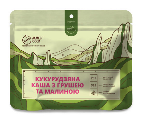Второе блюдо: James Cook Кукурузная каша с грушей и малиной 812308 фото
