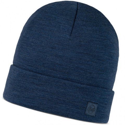 Шапка Buff Heavyweight Merino Wool Loose Hat Buff SOLID NIGHT BLUE вовняна SOLID NIGHT BLUE 811999 фото
