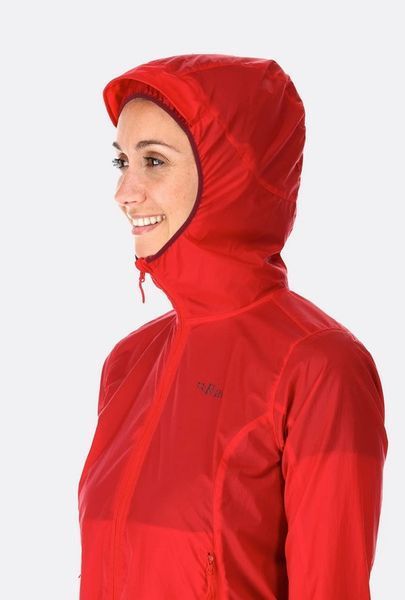 Куртка жен. Rab Vital Hoody Wmns ветрозащитная (QWS-50) Ruby 10 810468 фото