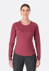 Футболка жен. Rab Lateral LS Tee Wmns с длинным рукавом (QCB-75) HEATHER 10