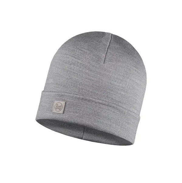 Шапка Buff Heavyweight Merino Wool Loose Hat Solid light grey шерстяная 811152 фото