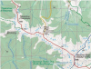 Карта Marked routes network Восточные Горганы ламинированная small2