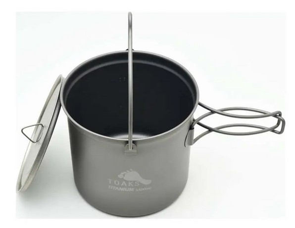 Котелок Toaks Titanium 1100ml Pot with Bail Handle титановый со складными ручками и крышкой (POT-1100-BH)3