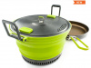 Набор посуды GSI outdoors Escape HS 3 L Pot + Frypan складной green small1