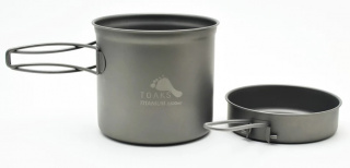Котелок Toaks Titanium 1100ml Pot with Pan титановый со складными ручками и крышкой-сковородкой (CKW-1100)