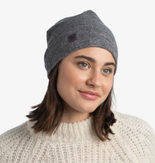 Шапка Buff Merino Fleece Beanie Grey шерстяная Grey